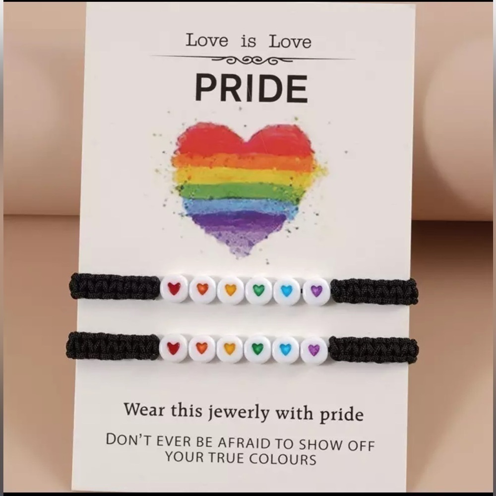 New!! Pride Hearts Couples Bracelets